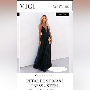 VICI Petal Dust Maxi Dress in Steel